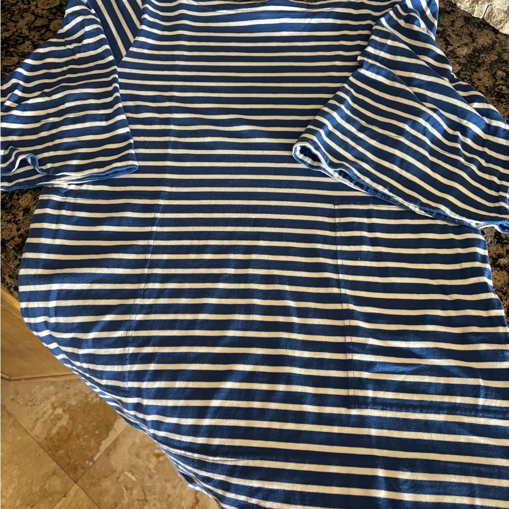Free People Charlie Blue and White Striped mini dress